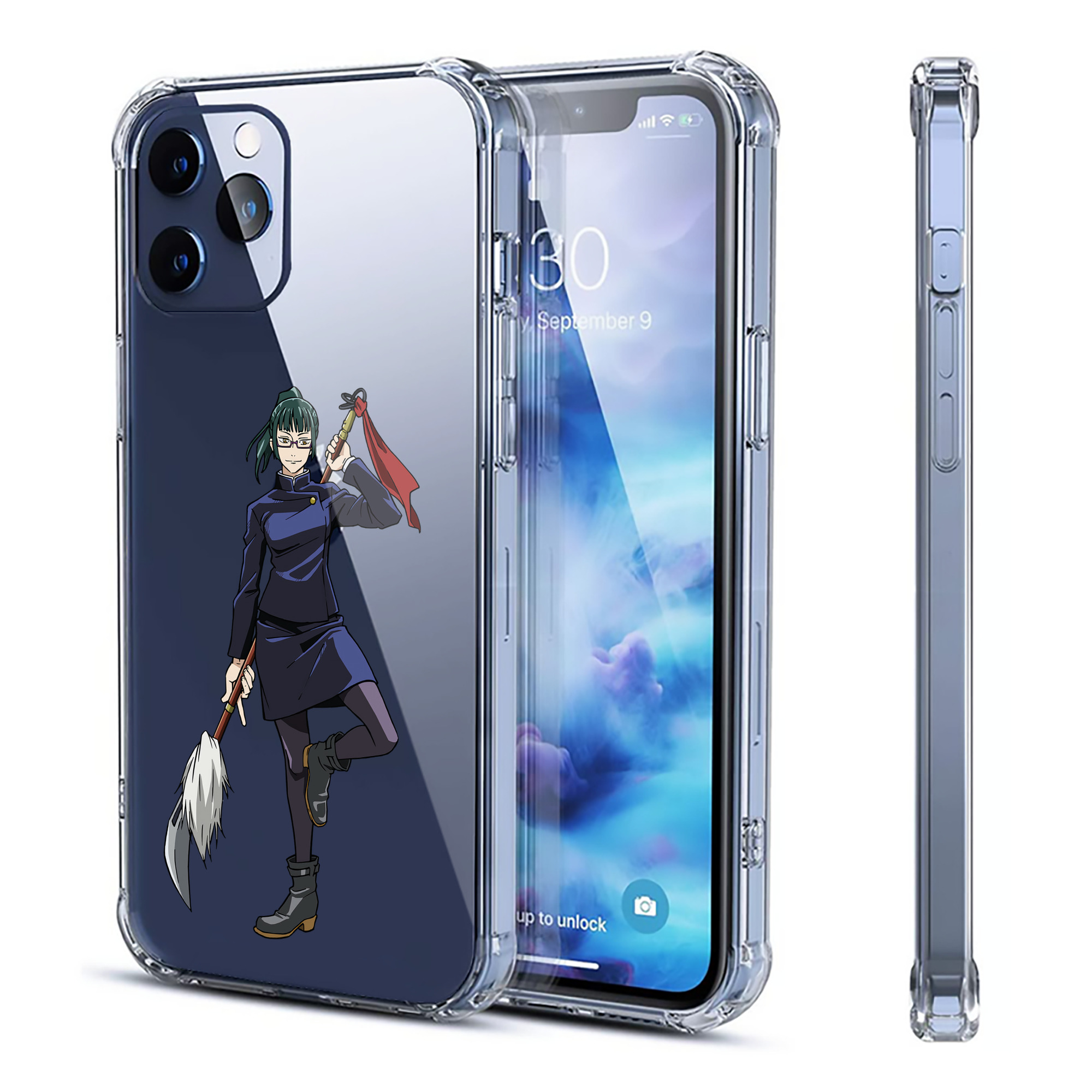 （画像用） 呪術廻戦 Jujutsu Kaisen 【iPhone 12シリーズ対応】透明スマホケース（クリアソフトケース）